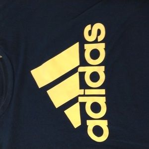 Adidas- Mens Large Blue & White T-shirt